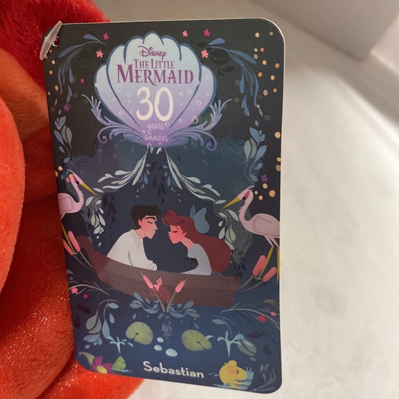 Disney The Little Mermaid Sebastian 30 Year Anniversary Plush Stuffed Animal - Picture 3 of 8